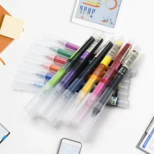 12 Color Rolling Ball Pens, Quick-Drying Ink 0.5 mm Extra Fine Point Roller ball Pens Straight Liquid Gel Ink Pens for Writing, Drawing, Journaling, Taking Notes, School Office Stationery (12