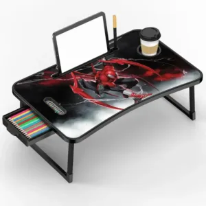 Spiderman Print C Biding Black Coated Laptop Table
