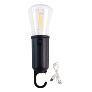 Solar &  usb rechargeable led hanging camping bulb lantern light portable emergency lamp with hook - USB Powered, Compact Mini Size