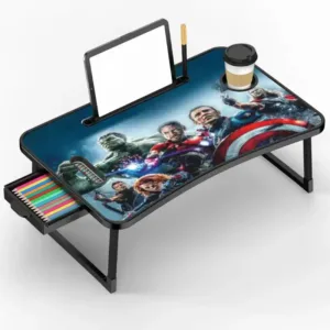 Avengers Print C Biding Black Coated Laptop Table