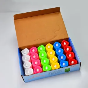 Festive Lighting for Any Occasion: 24 Pack LED Tealight Candles (Multicolor)
