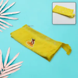 Smart Design Solid Colour Double Pocket Large Capacity with Zipper, Reusable Multipurpose Washable Pouch Pen Pencil Stationary Case Travel, Boys & Girls Pouch with Zip for Travel, School, Sta