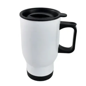 Stainless steel vacuum glass insulated glass coffee cups (with lid & handle (1 pc 300ml - Stainless Steel
