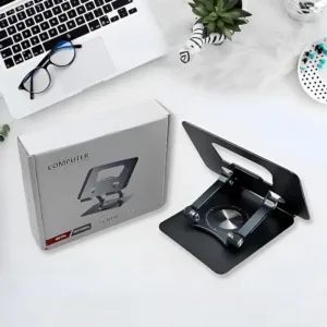 Aluminum Alloy 360 Rotating Bracket, Adjustable Laptop Stand, Portable Foldable Ergonomic Laptop Support