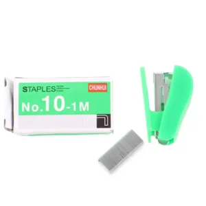 Mini stapler with 1 strip of staples 1 set compact stapler with single pin box - Durable Plastic, Compact Mini Size