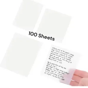 Transparent Sticky Notes – Clear PET Self-Adhesive Writing Pads (100 Sheets)